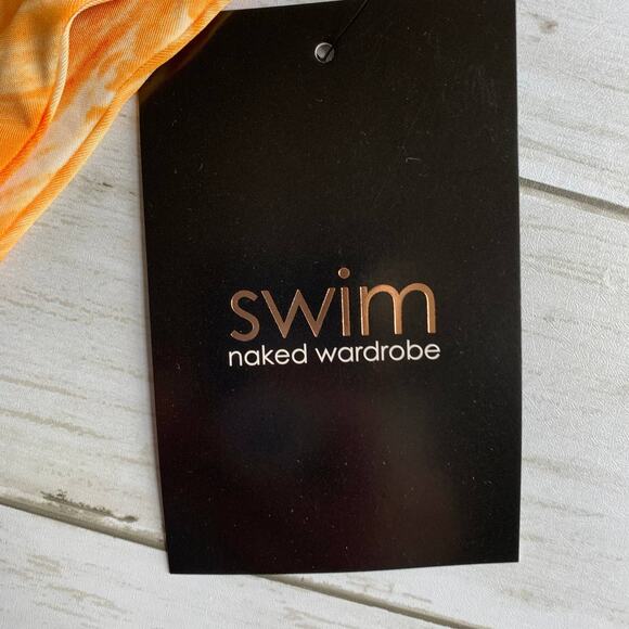 NWT Naked Wardrobe Bikini Set in Orange Swirl - Picture 6 of 11
